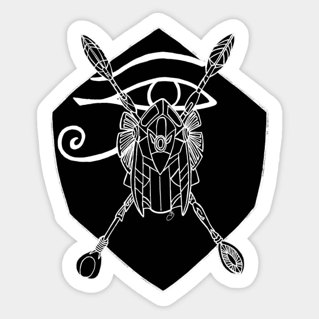 SG1 Ra Horus Guard Crest Sticker by Joseph Baker